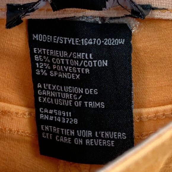 Tribal Capri Pants sz 4 Orange Stretch Pull on New NWOT Inseam 24.5" - Picture 9 of 9